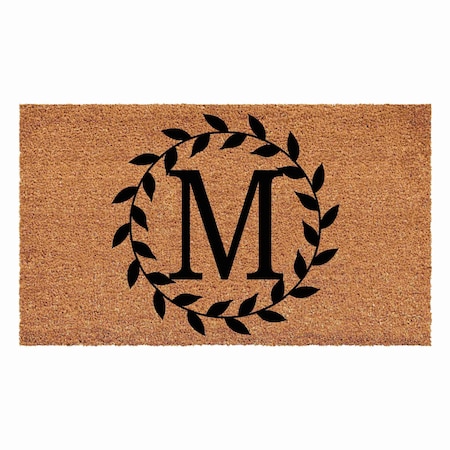 Calloway Mills Monogram Door Mat, Black, Natural, 24 in W x 36 in L 108202436M